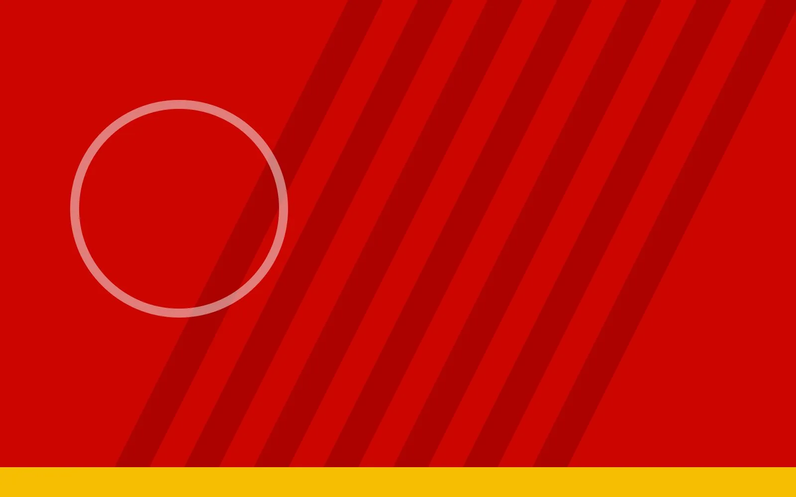 Composición abstracta con franjas rojas y amarillas sobre fondo rojo